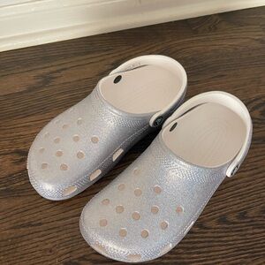 Crocs- silver sparkle ladies size 10